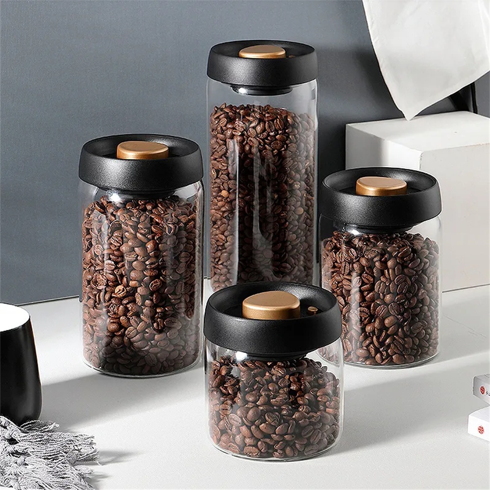 Tea Coffee Sugar Container - 1 Pak Wadah Penyimpanan Biji Kopi