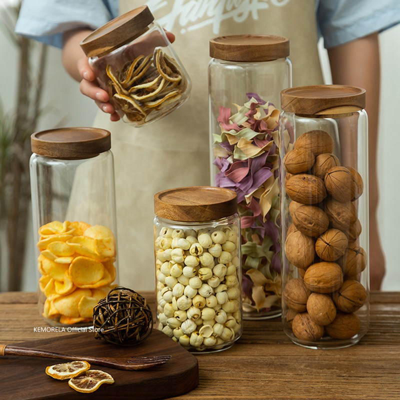 Tea Coffee Sugar Container - Botol penyimpanan dapur, wadah toples permen,