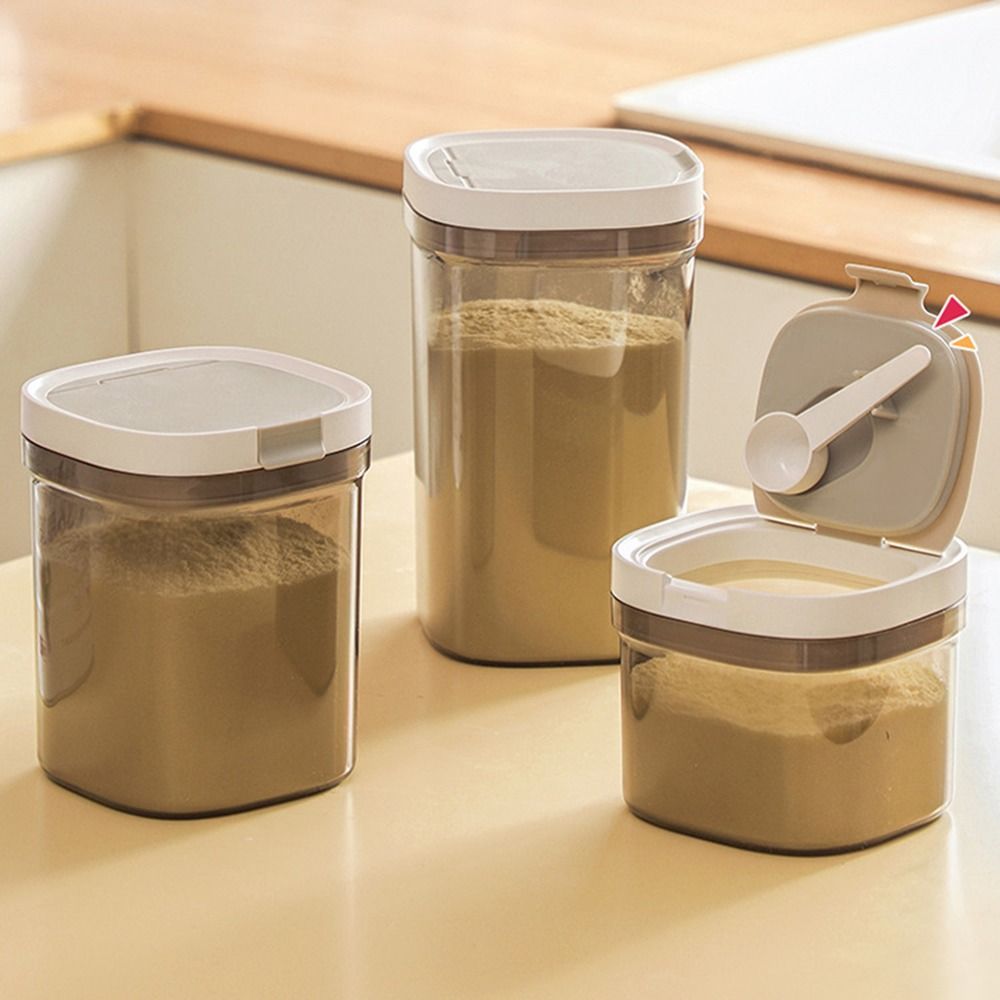 Tea Coffee Sugar Container - Dapur gratis pengikis sendok susu bubuk
