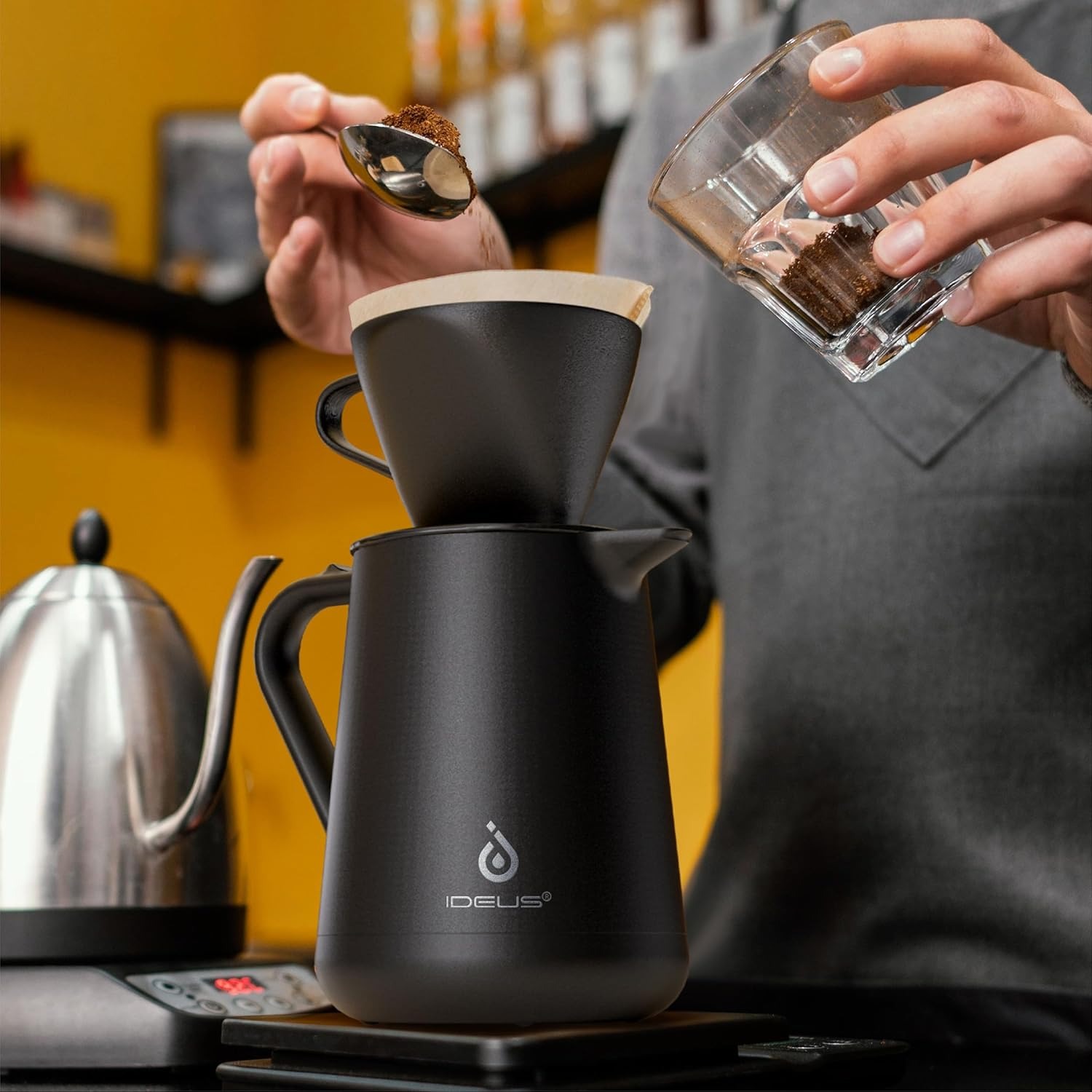 Coffee Tea Pot - Set Teko Kopi Terisolasi Baja Tahan