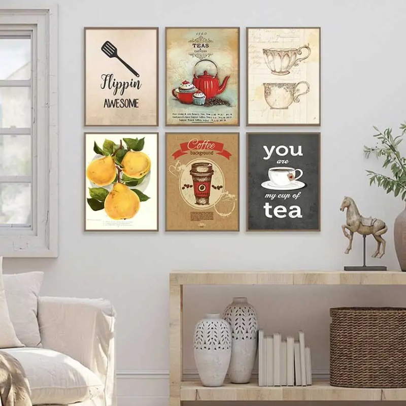 Coffee Tea Hot - Poster dan Cetakan Vintage Kopi Panas