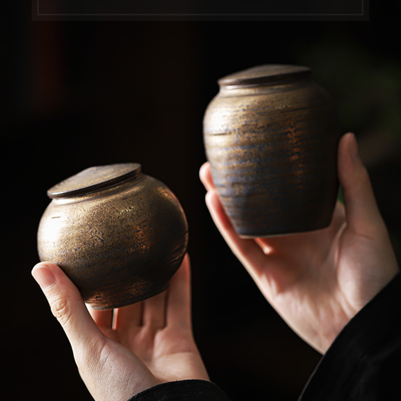 Coffee Tea Sugar Container Set - Botol penyimpanan portabel, kaleng teh keramik
