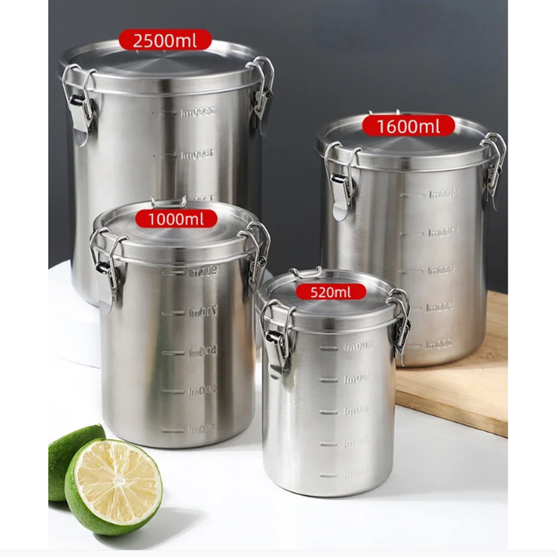 Coffee Tea Sugar Container Set - Kaleng Kopi Stainless Steel Kedap Udara