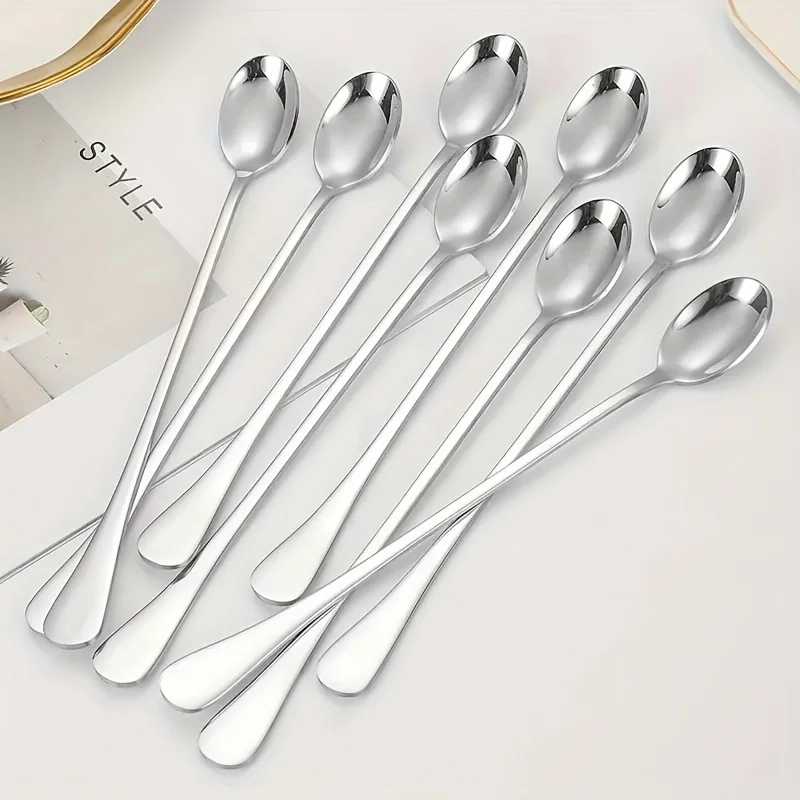 Tea Coffee Utensils - Set Sendok Gagang Panjang Baja Tahan
