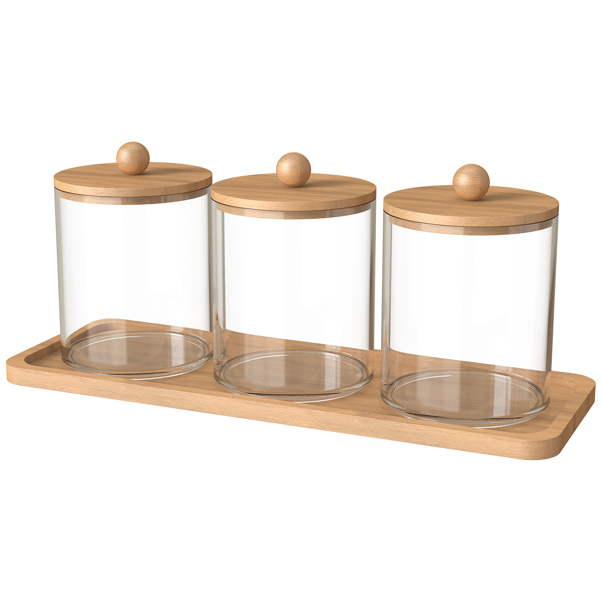 Coffee Tea Sugar Container Set - 3 buah Qtip Dispenser pemegang dengan