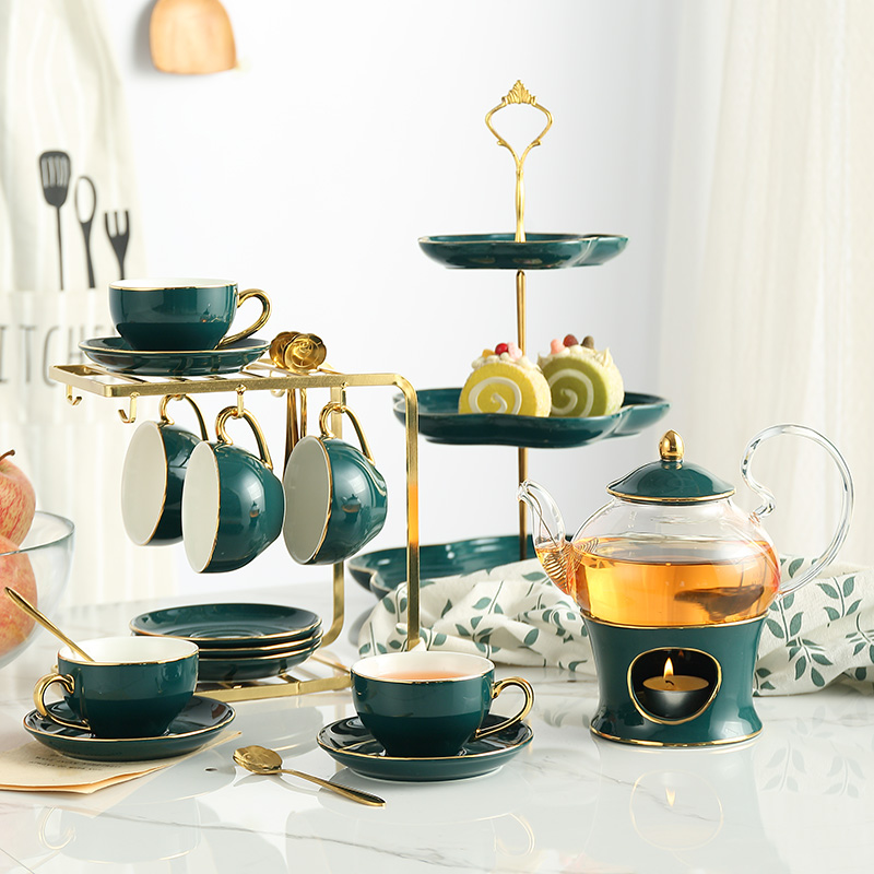 Tea Coffee Pot Set - Nordic Keramik Set Teh Porselen Beraroma