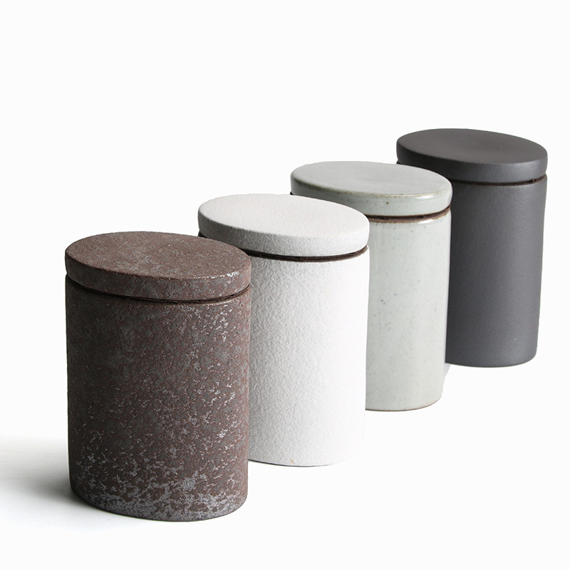 Coffee Tea Sugar Container Set - Toples Teh Stoneware Antik Toples Penyimpanan