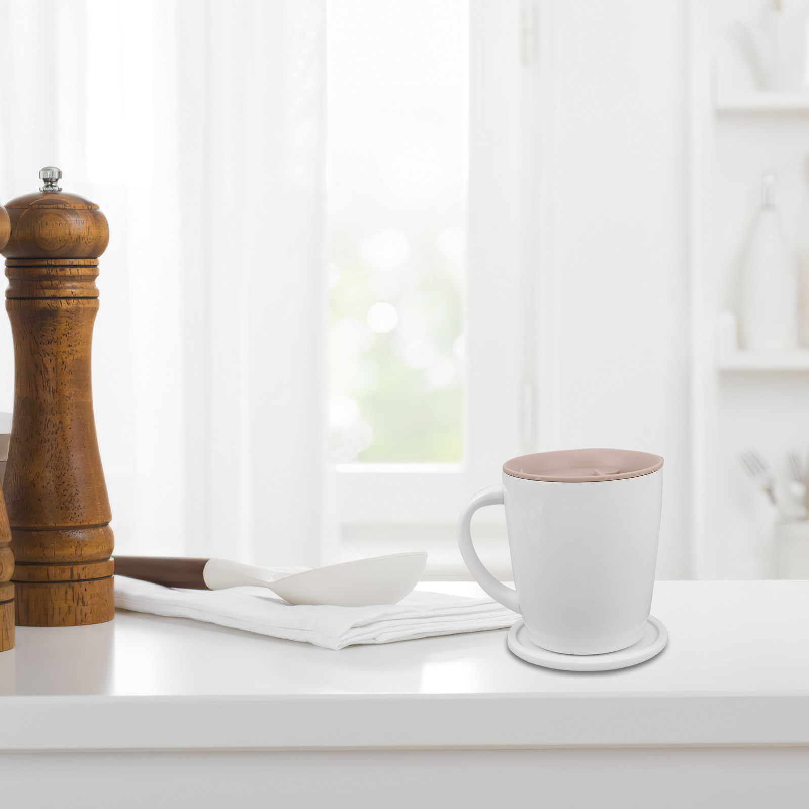 Coffee Tea Drink - Alas Gelas Silikon, Isi 4, Bentuk