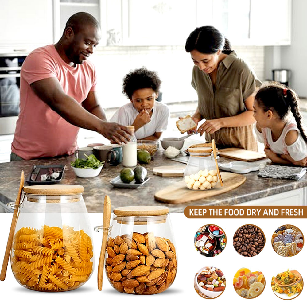 34oz gelas tertutup dengan sen - Coffee Tea Sugar Container Set ulasan dan harga
