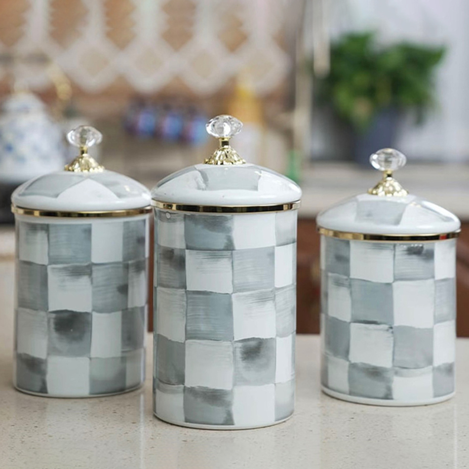 Stoples Penyimpanan Klasik Ret - Tea Coffee Sugar Container ulasan dan harga