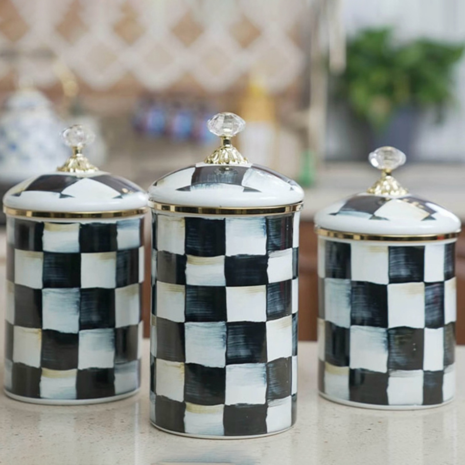 Stoples Penyimpanan Klasik Ret - Tea Coffee Sugar Container ulasan dan harga