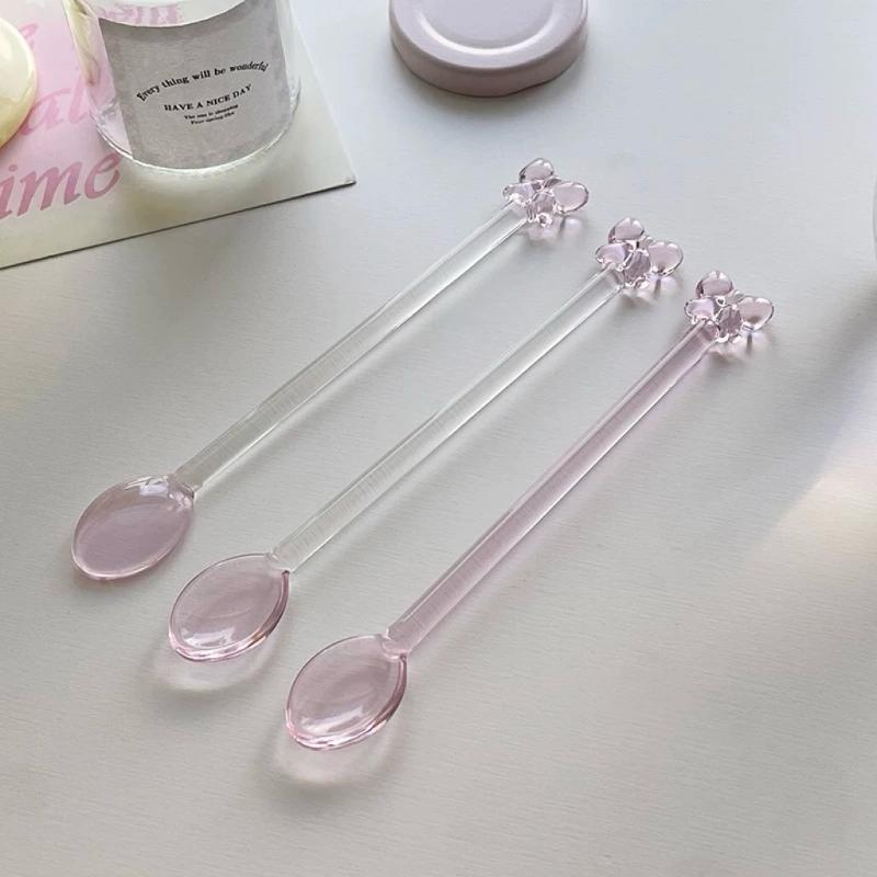 Sendok Kopi Kaca Berhias Pita  - Tea Coffee Utensils ulasan dan harga
