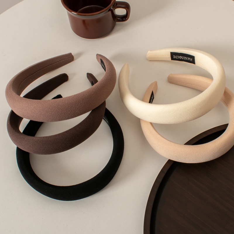 Headband busa empuk warna kopi - Young Tea Coffee ulasan dan harga