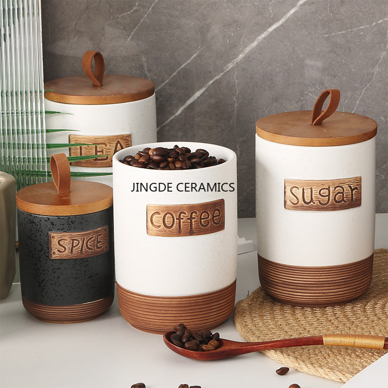 1 Buah Toples Keramik Tersegel - Tea Coffee Sugar Container ulasan dan harga