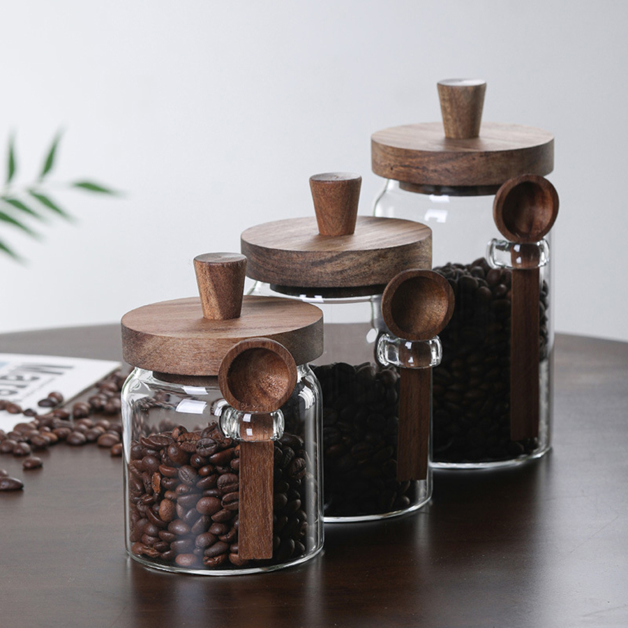 Wadah penyimpanan makanan kaca - Tea Coffee Sugar Container ulasan dan harga