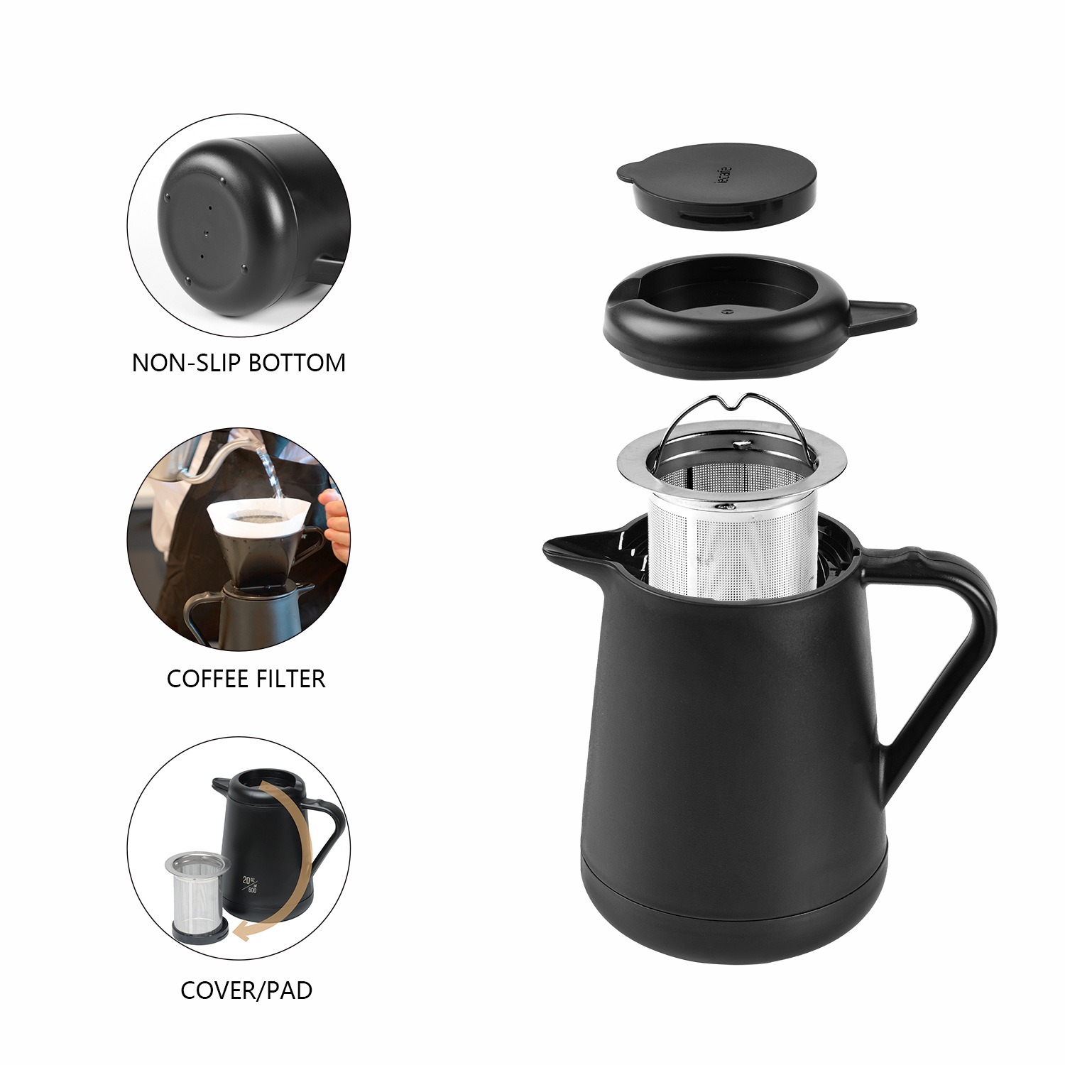 Set Teko Kopi Terisolasi Baja  - Coffee Tea Pot ulasan dan harga