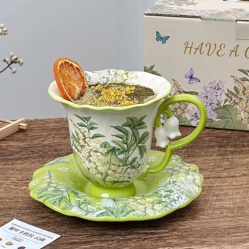 Set teh sore bermotif bunga li - Coffee Tea And Sugar Set ulasan dan harga