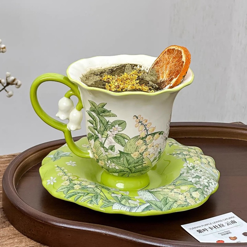 Set teh sore bermotif bunga li - Coffee Tea And Sugar Set ulasan dan harga