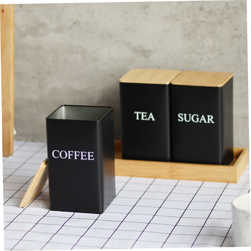 Set 3 Buah Wadah Teh Kopi Gula - Coffee Tea Sugar Container Set ulasan dan harga