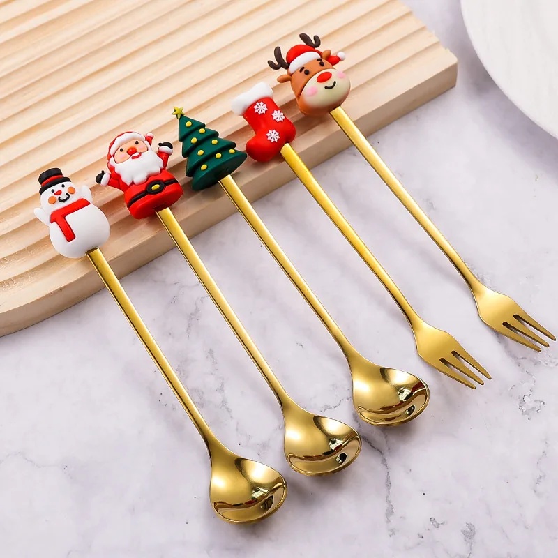 Set Sendok Garpu Natal dari Ba - Tea Coffee Utensils ulasan dan harga