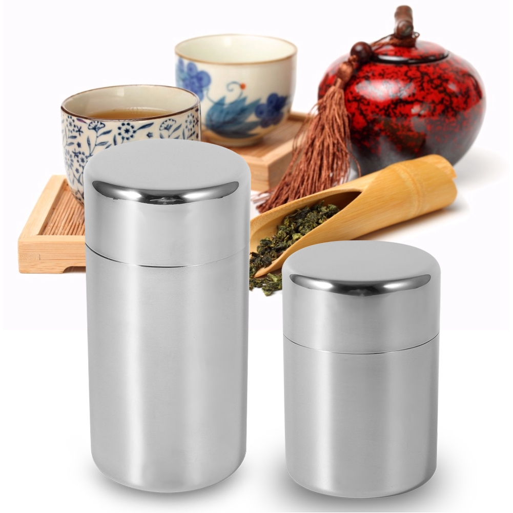 Kaleng daun teh Stainless Stee - Tea Coffee Sugar Container ulasan dan harga