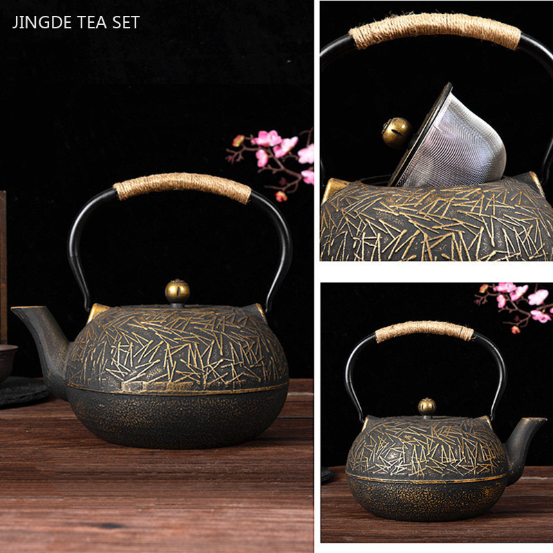 Teko teh besi cor 900ml, teko  - Cast Iron Teapot ulasan dan harga