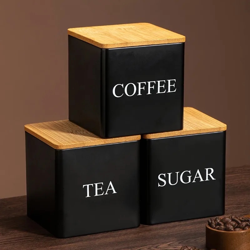 3 buah/set, 500 ml, warna puti - Tea Coffee Sugar Container ulasan dan harga