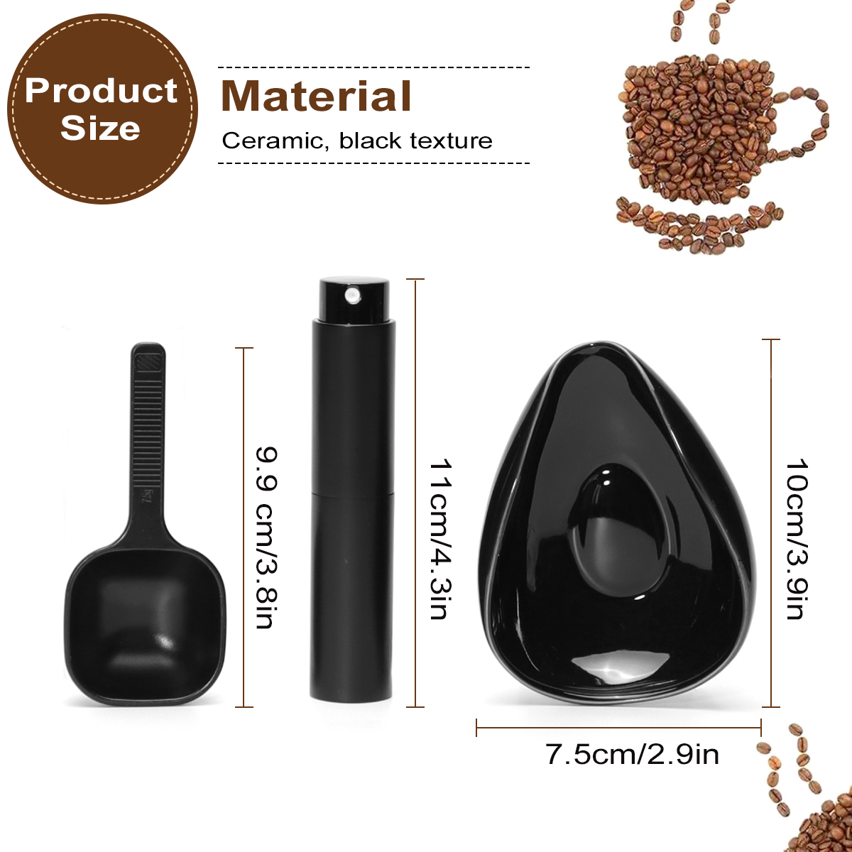 Leeseph Set cangkir dosis biji - Coffee Tea And Sugar Set ulasan dan harga