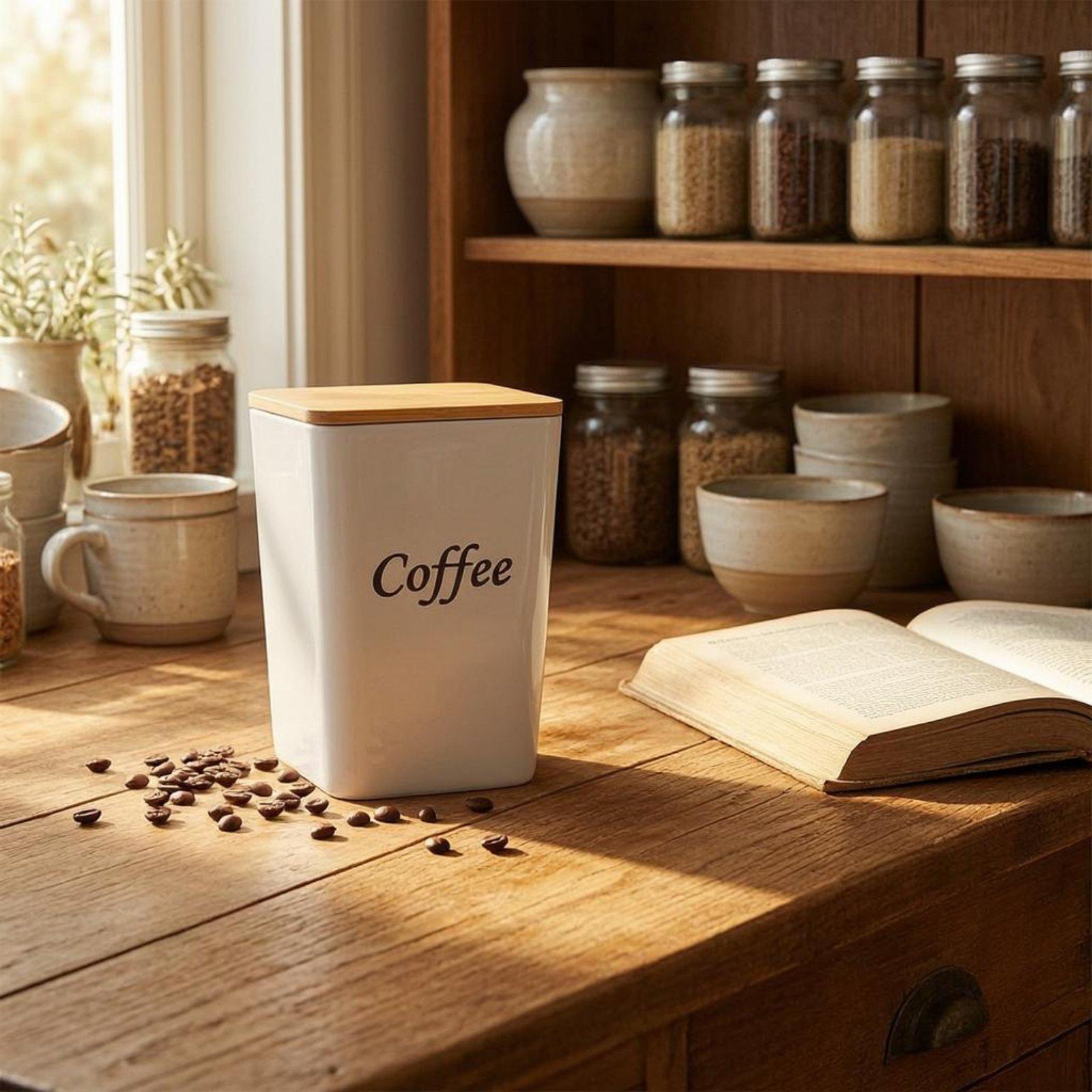 Set Wadah Logam dengan Tutup B - Coffee Tea Sugar Container Set ulasan dan harga