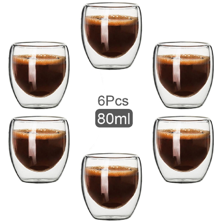 Cangkir kopi kaca berdinding g - Coffee Tea And Sugar Set ulasan dan harga