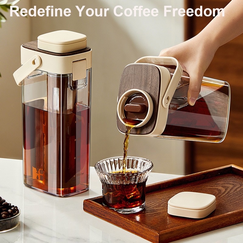 Pembuat Kopi Dingin Anti Bocor - Coffee Tea Pot ulasan dan harga