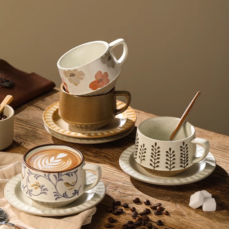 Cangkir Keramik Retro Tembikar - Coffee Tea And Sugar Set ulasan dan harga