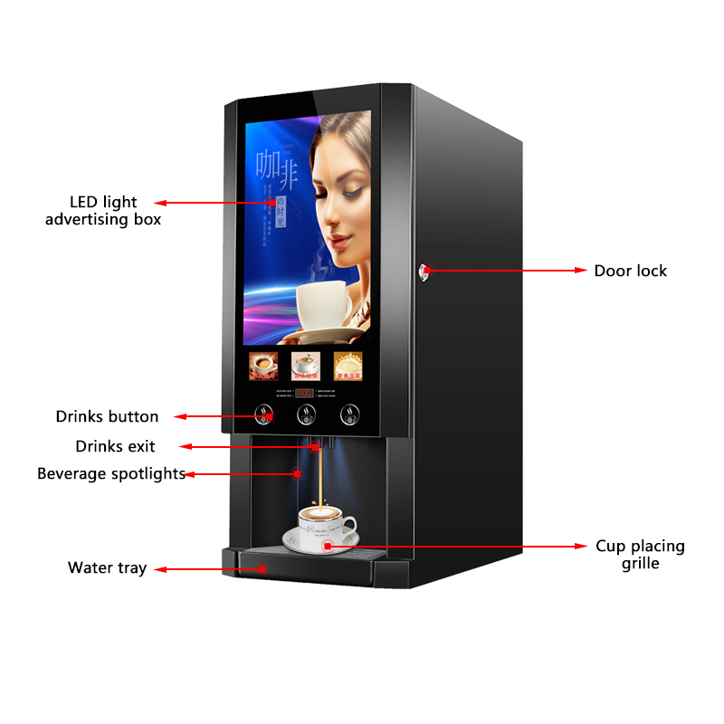 E-30S Kabinet minuman tiga jen - Coffee Tea Hot ulasan dan harga