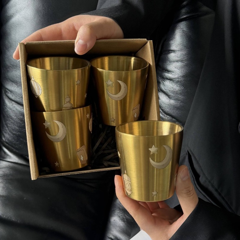 170ML Cangkir Teh Emas Gaya Ti - Tea Coffee Utensils ulasan dan harga