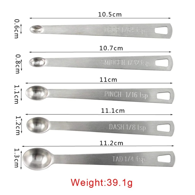 5 Buah/Set Sendok Ukur Kecil B - Coffee Tea And Sugar Set ulasan dan harga