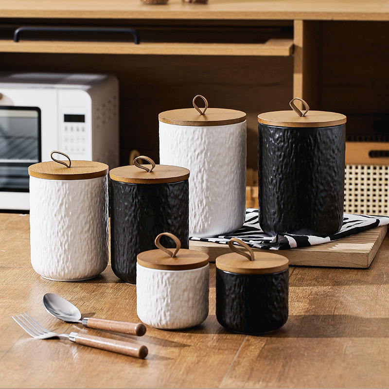 Stoples Keramik Bermotif Batu  - Coffee Tea Sugar Container Set ulasan dan harga
