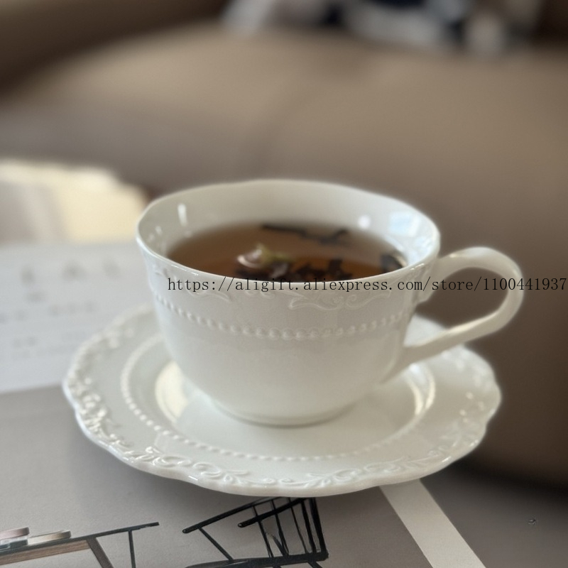 Cangkir Kopi Bunga Timbul Mewa - Coffee Tea And Sugar Set ulasan dan harga