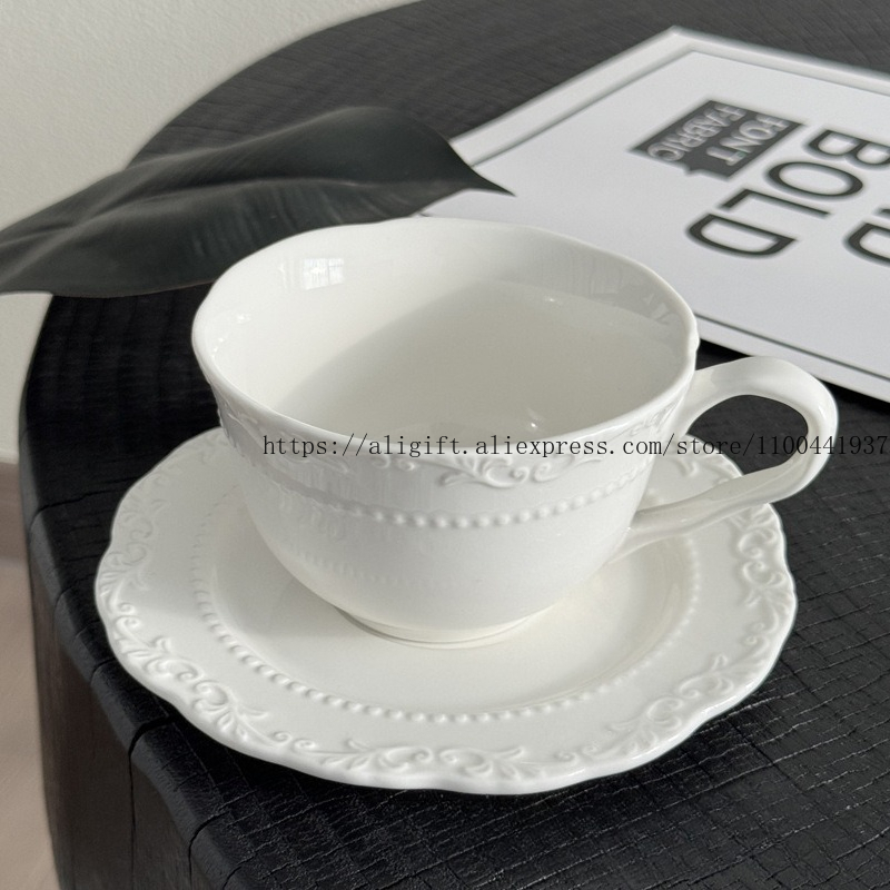 Cangkir Kopi Bunga Timbul Mewa - Coffee Tea And Sugar Set ulasan dan harga