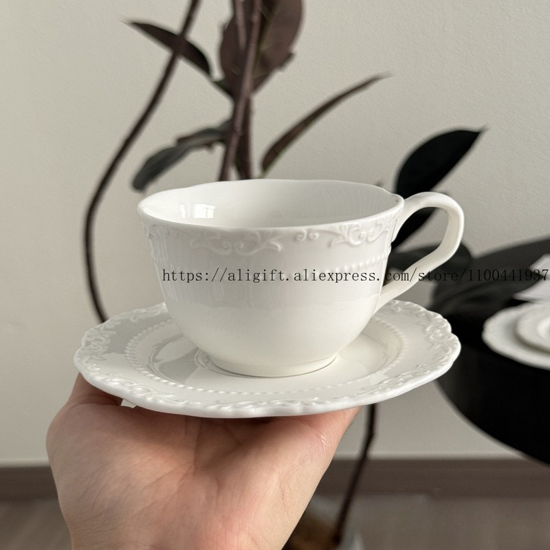 Cangkir Kopi Bunga Timbul Mewa - Coffee Tea And Sugar Set ulasan dan harga