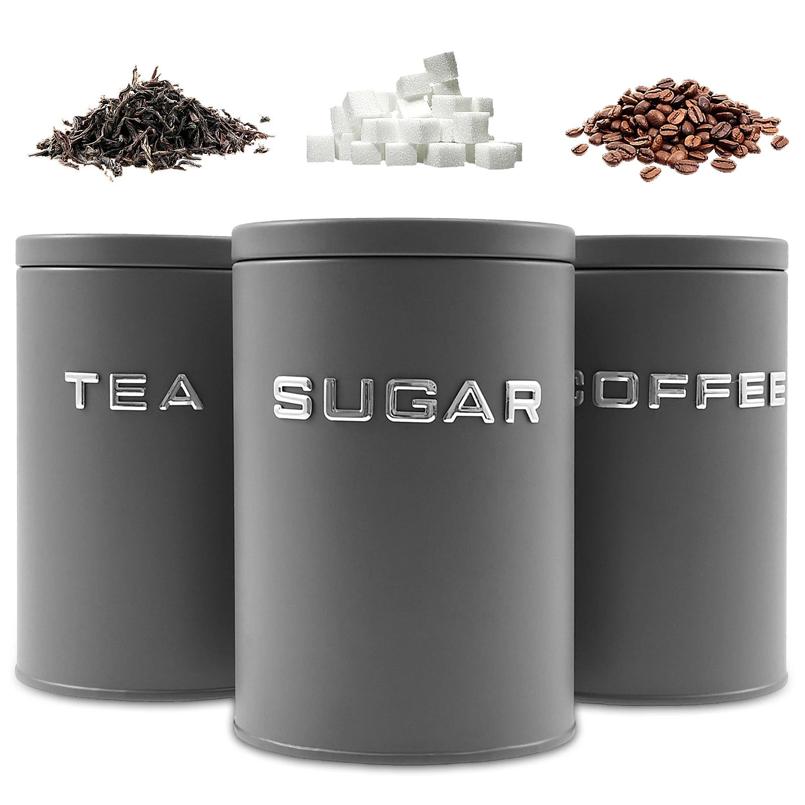 3 Pcs Stoples Logam Bulat untu - Tea Coffee Sugar Container ulasan dan harga