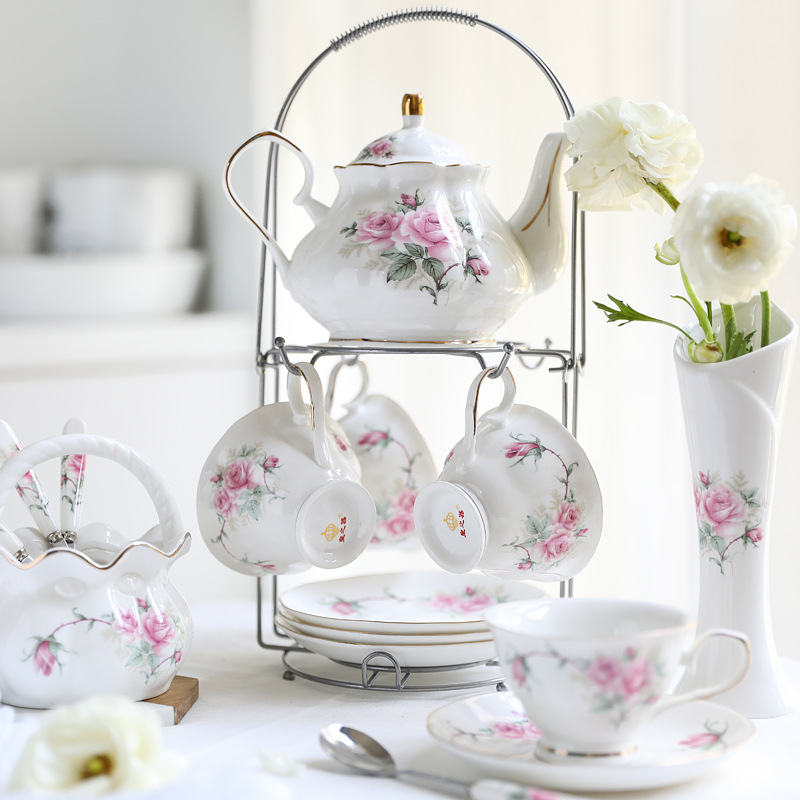 Set kopi keramik, set cangkir  - Tea Coffee Pot Set ulasan dan harga
