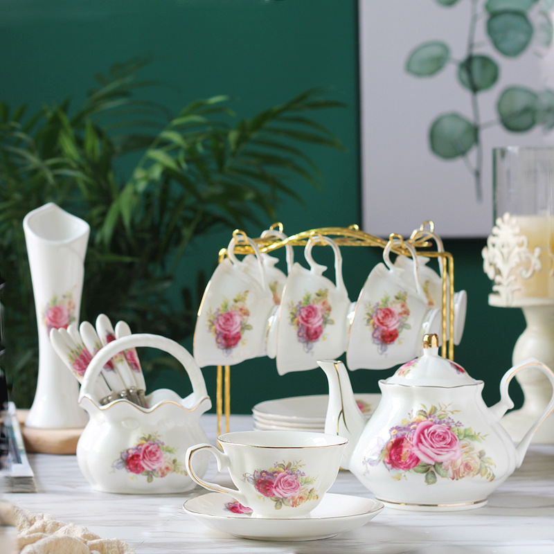 Set kopi keramik, set cangkir  - Tea Coffee Pot Set ulasan dan harga
