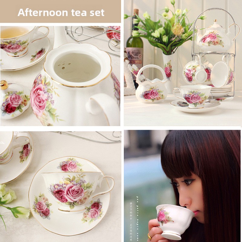 Set kopi keramik, set cangkir  - Tea Coffee Pot Set ulasan dan harga
