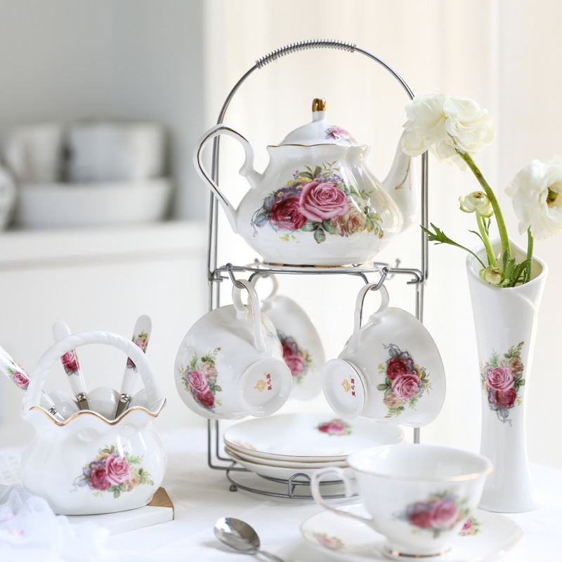 Set kopi keramik, set cangkir  - Tea Coffee Pot Set ulasan dan harga